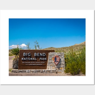 Big Bend National Park Sign Posters and Art